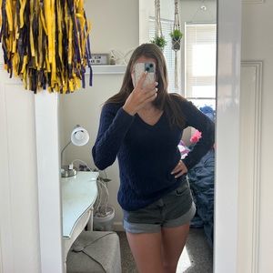 Ann Taylor Loft Dark Blue Knit Sweater